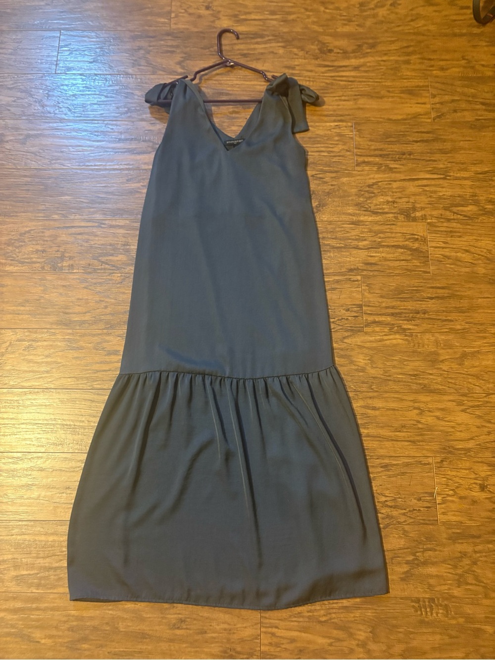 Banana Republic Navy Tie-Shoulder V-Neck Maxi Dress